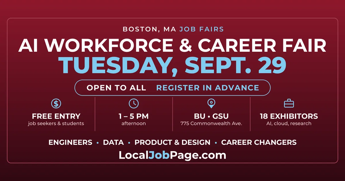 Boston AI Career Fair September 29: Free at BU's George Sherman Union