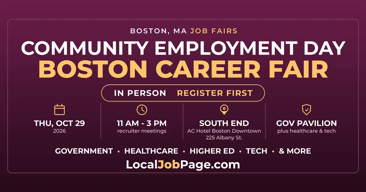 Boston Career Fair October 29: Recruiter Meetings in the South End
